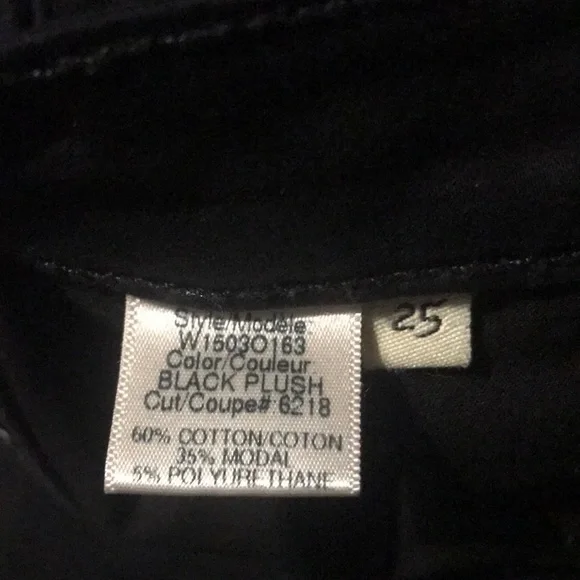 Rag & Bone Mid Rise "Black Plush" Leggings Jeans Size 25!! - Picture 11 of 11